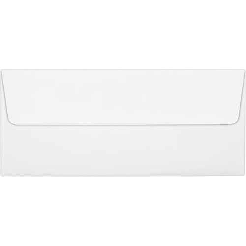 LUXPaper #10 Business Envelopes | Peel & Press | 4 1/8" x 9 1/2" | White | 80lb. Text | 250 Qty