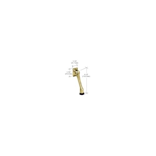 C.R. LAURENCE J4572 CRL Brass Door Mounted 4-1/2" Heavy-Duty Stop and Holder