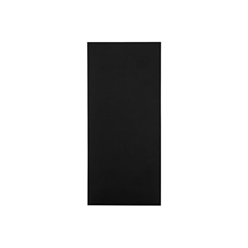 LUXPaper 4" x 9" Mini Presentation Folders | Two Pocket | Black Linen | 100lb. Cover | 50 Qty