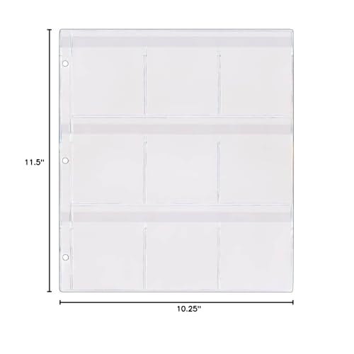 StoreSMART¢ç - 9-Pocket Binder Page with Flaps for Game Boy Cartridges - 10-Pack - SPT1823F-10