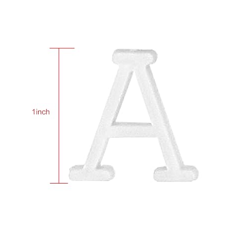 1 Inch Letters for Felt Letter Board, 188 Pieces Including Characters, Numbers & Symbols for Changeable Plastic Message Boards by Veskaoty (White)