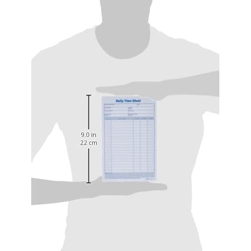 TOPS Daily Employee Time And Job Sheet, 6 x 9.5 Inches, 100 Sheets per Pad, 2 Pads/Pack (30041)