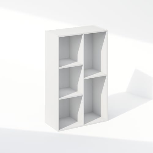 Furinno Reed White 5-Cube Reversible Closet Organizer Shelves