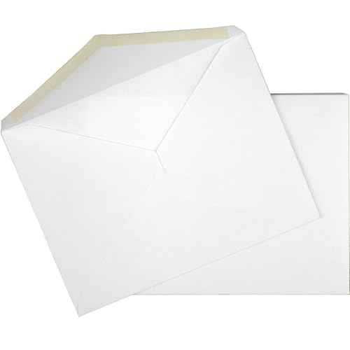 Mead A2 Invitation Envelopes, 4-3/8" x 5-3/4", Gummed Closure, White Woven Premium 24-lb Paper Mailing Envelopes, 100 Count (CO198)