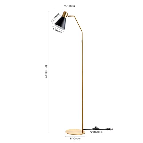 Safavieh Lighting Collection Grania Gold and Black 60-inch Floor Lamp