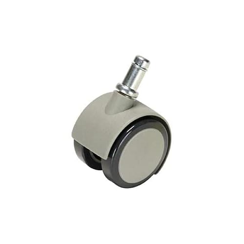 Caster, Soft Wheel for Hard Floors, Gray, Pkg of 5