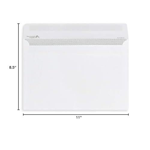 250 6x9 Envelopes, Open Side with Open Flap Latex Self Seal Security Booklet Envelopes, Securely Holds a Small Booklet, Catalog, Card, or Brochure, Strong Self Seal Flap, 250 Side Open White Envelopes