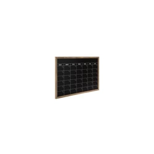 Wall Calendar, Chalkboard Style, 21.63" H x 30.75" W x 0.81" D, Black, White & Brown