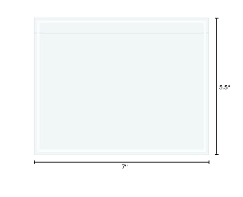 Tape Logic TLPL21 "Clear Face" Document Envelopes, 7" x 5-1/2", Clear (Pack of 1000)