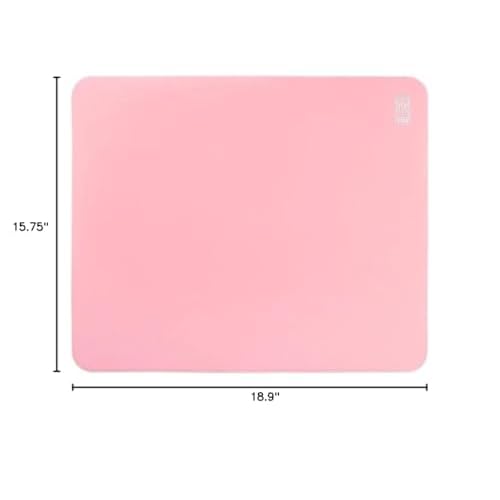 ESPTIGER Mouse Pads Shan Hai Series Kun LUN (480 x 400 x 4mm) Standard Size SlimFlex Base Delicate Random Jacquard Weave Fabric Large Cloth Gaming Mousepad ? Pink
