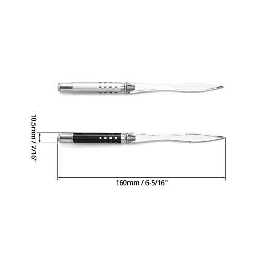 QWORK 2 Pack Metal Letter Opener - Ergonomic Grip Envelope Slitter, Sleek Sword-like Cutter with Safe Edge, Durable Powder-Coated Finish - Versatile Paper Cutter for Office & Outdoor Use