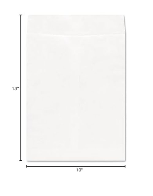 Universal Tyvek Envelope, 10"x13", White, Case Pack of 100 (19007)