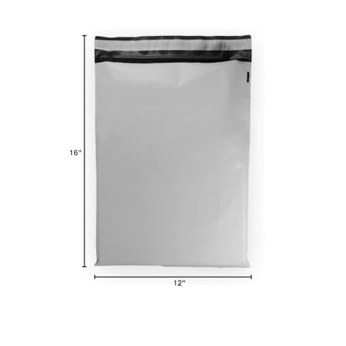10 EcoSwift 12 x 16 White Large Poly Mailer Size #5 Self Sealing Envelopes Plastic Shipping Mailing Bags 12x16 1.7 mil