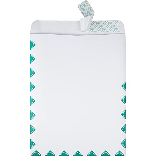 10x13 First Class Catalog Envelopes with Self-Sealing Closure, White Wove, 100 Pack