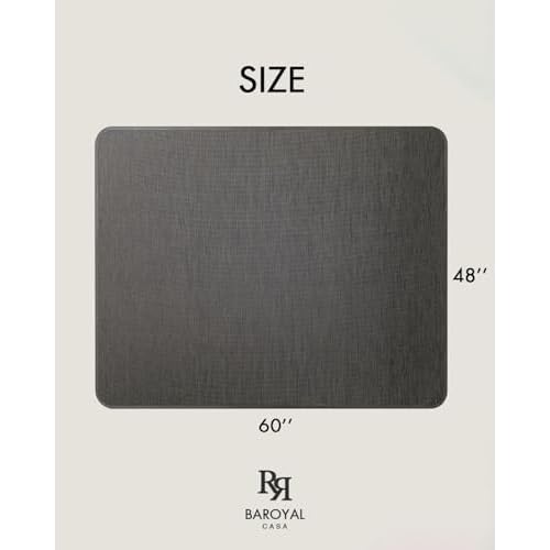Office Chair Mat for Hardwood Floor Under Desk Computer Rolling Chair Mat for Wood/Tile Floor Non-Slip Heavy Duty Desk Rug PVC Plastic Hard Floor Protector 48" x 60" (Espresso)