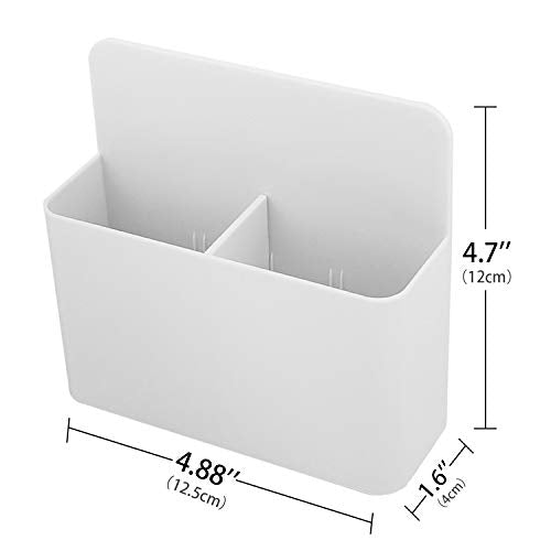 MoKo Magnetic Pen Holder White 1 Pack - Desk Organizer for Whiteboards & Magnetic Surfaces