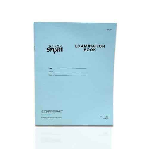 School Smart Examination Blue Book with 8 Pages, 8-1/2 x 11 Inches, Pack of 100 Books