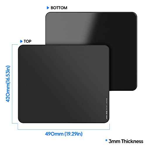 Pulsar - eS1 Esports Professional Level Gaming Mouse Pad 3mm Thickness Anti-Slip Base Anti-Fray Precision Stitching Medium to high Glide Speed 19.3in x 16.5in (XL, Black)