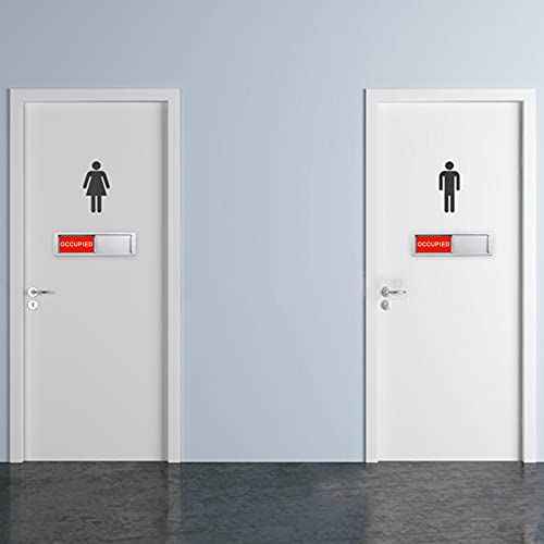 Vacant Occupied Privacy Sign, Vacant Occupied Door Sign for Home Office Restroom Conference Hotels Hospital, Slider Door Indicator Tells Whether Room Vacant or Occupied, 7'' x 2'' - Silver