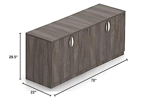 SL7122TOP-SL3622SC Storage Cabinet Credenza, 72" w x 22" d x 29 1/2" h - Artisan Grey