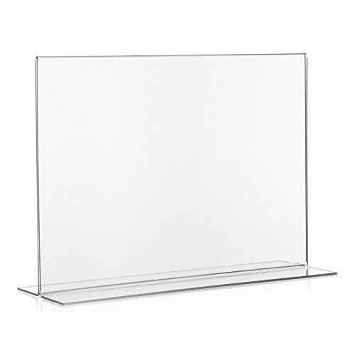VITAdisplays¢ç T-Stand Landscape Table Stand Acrylic Glass Display Stand T-Screen A4 (29.7 ¡¿ 21 cm) Transparent (NE-380QT)