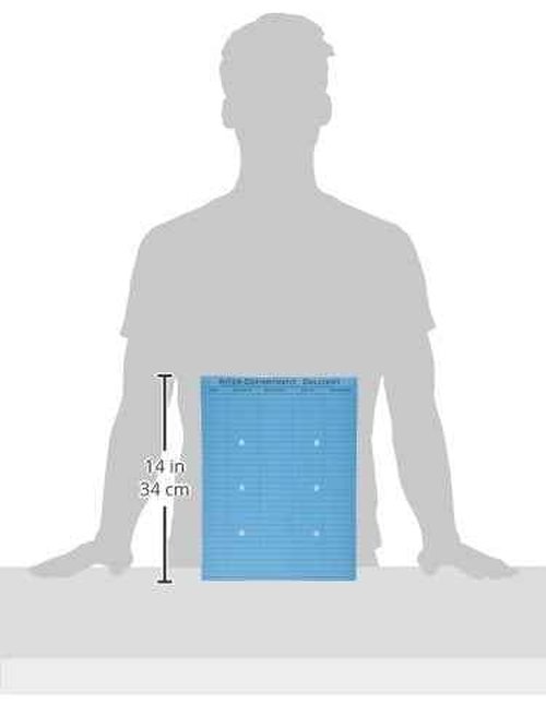 Quality Park Interdepartment String & Button Closure Envelopes, 10" x 13", 1-Sided Narrow Rule, Blue, Box of 100 (QUA63577)