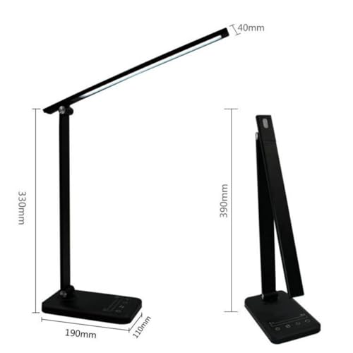 LED Desk Lamp Dimmable Table Lamp with USB Charging Port,5 Lighting Modes,7 Brightness,Sensitive Control, 30/60 min Auto Timer,Night light,Foldable Portable Desk Light for Home Office Bedroom Reading