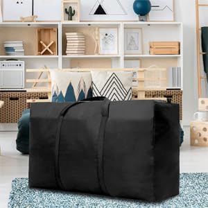 1 Pack 60L Sturdy Oversized Storage Bag for Moving, Traveling,A Durable Backpack with Double Zippers and Reinforced Handles,Small