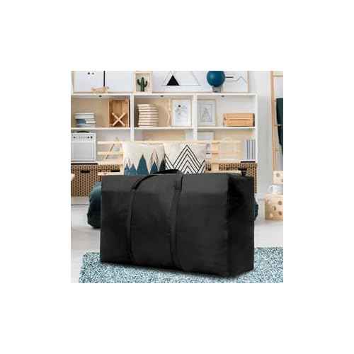 1 Pack 60L Sturdy Oversized Storage Bag for Moving, Traveling,A Durable Backpack with Double Zippers and Reinforced Handles,Small