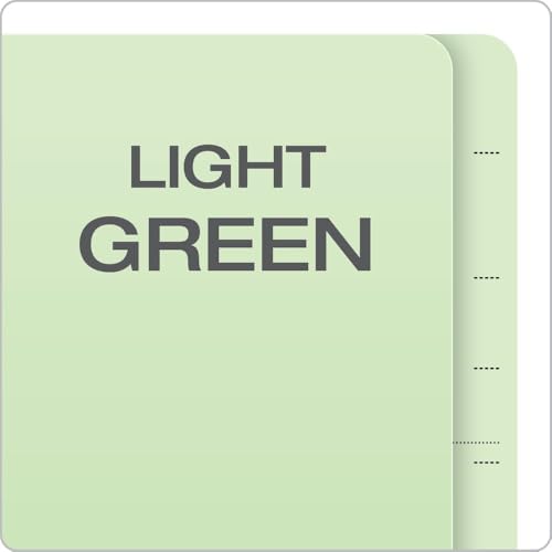 Pendaflex Pressboard End-Tab Classification Folders, Letter Size, 2 Dividers, 2.5" Expansion, Light Green, Straight Cut Tabs, 10/BX (23224)