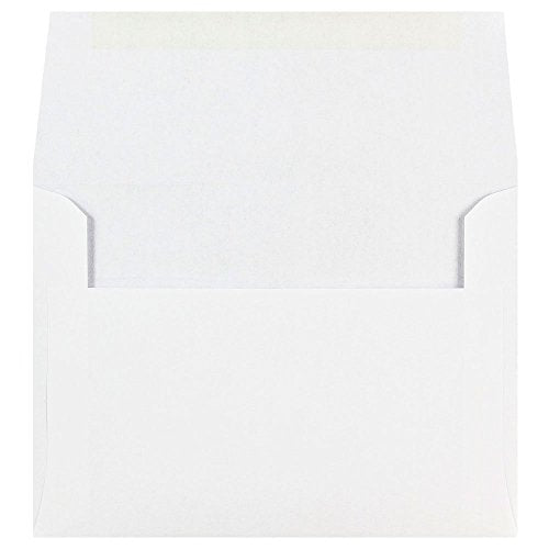 JAM Paper A6 Invitation Envelopes - White, 4 3/4 x 6 1/2, Pack of 50