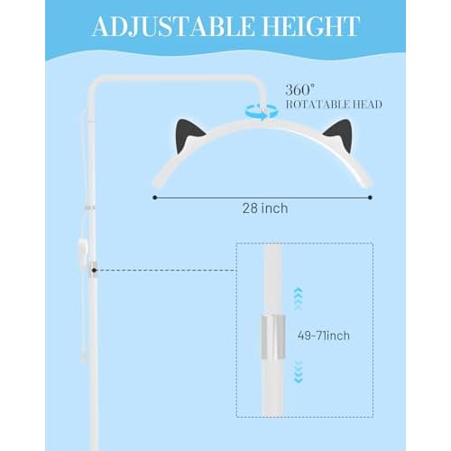 Eyelash LED Floor Lamp, Esthetician Lash Lighting for Lash Extension, Lash Tattoo Lamp for Lashes,Eyebrows,Beauty, Skincare, Reading,Studio work,Filming Content Creation