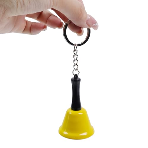 5PCS Hand Call Bell Set with Keychain - Wedding & Party Decoration, Dinner & Christmas Jingle Bells
