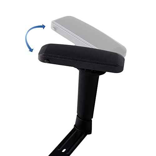 Frassie 4D Height Adjustable Chair Armrest Pair, Gaming Office Boss Chair Arms Set Replacement Part