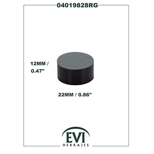 EVI Herrajes | Replacement Wall-Mounted Door Stop Protective Rubber, Black Color, for Models I-198/28, I-254/35, I-255, I-260/45