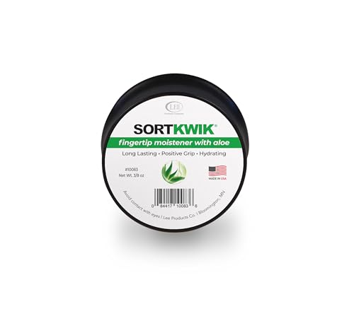 Sortkwik Fingertip Moistener with Aloe - Grip Enhancer for Paper Sorting & Money Counting, Non-Toxic, 3/8 oz, Pack of 3