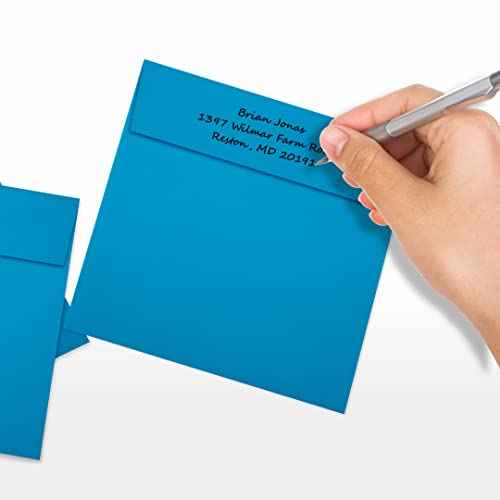 LUXPaper Square Invitation Envelopes | Peel & Press | 6" x 6" | Pool Blue | 80lb. Text | 250 Qty