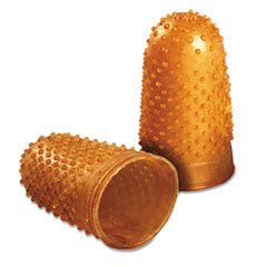 (3 Pack Value Bundle) SWI54033 Rubber Finger Tips, Size 13, Large, Amber, 12/Pack