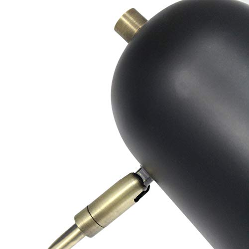 Elegant Designs LD1058-ABS Antique Brass and Marble Base Arched Desk Lamp