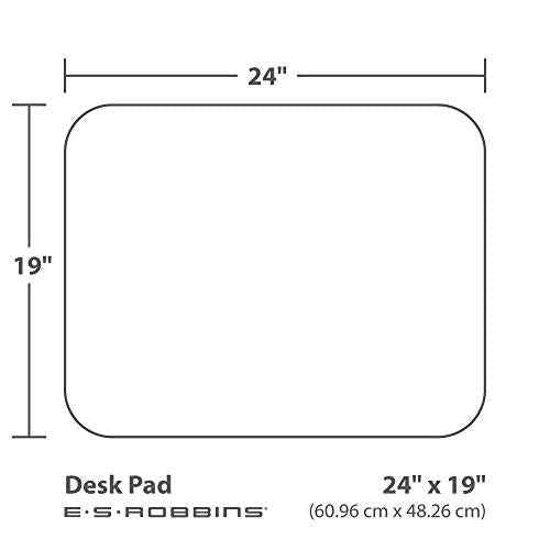 Black Vinyl Desk Pad, 24 x 19, Matte