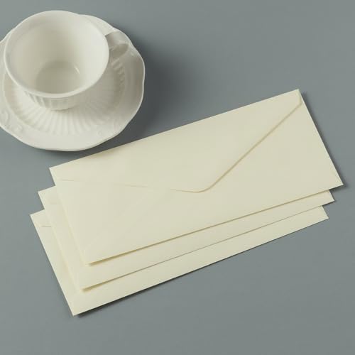 Toperd Cream Color #10 Business Envelopes Pack of 50 with Self-Seal Closure