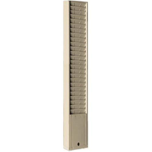 Endure Model 176 Metal Time Card Holder Rack, 25 Pockets to Fit 7" Tall Cards Gray
