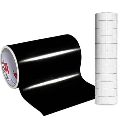 ORACAL 651 Permanent Adhesive Black Gloss Vinyl (12" x 50ft w/Transfer Paper)