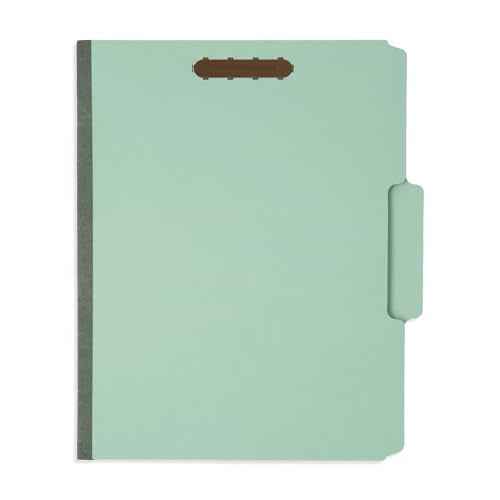 Blue Summit Supplies Pressboard File Folder, 1 Inch Expansion, Top-Tab, Letter Size, Gray/Green 25 Pack