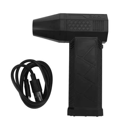 Electric Air Duster, Jet Fan Mini Blower 130000RPM Compressed Air Duster Rechargeable Jet Dry Blower Portable Hand Jet Blower for Computer Keyboard Outdoor Car Home (Black)