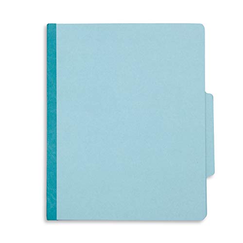 Blue Summit Supplies Light Blue Classification Folders, 3 Dividers, Letter Size with 2 Inch Tyvek Expansions, 8 Section , 10 Pack