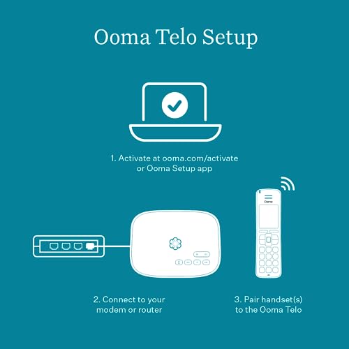 Ooma Telo VoIP Home Phone Service Black - Free Nationwide Calling