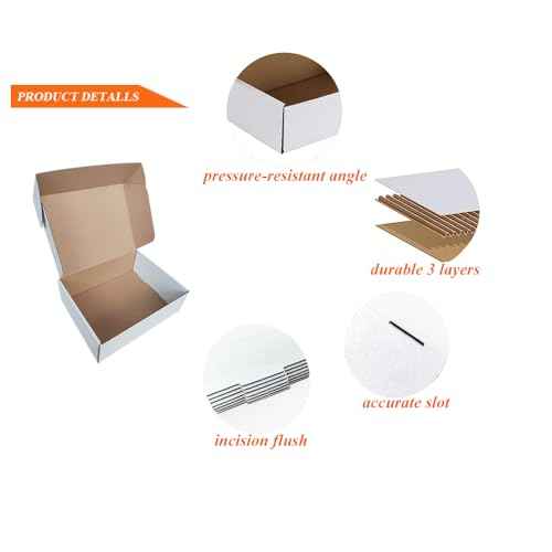12x9x4 inches pack of 20 shipping boxes,White Corrugated Cardboard Mailer Box for small Business packaging supplies, packing and Wrapping Mailing Present