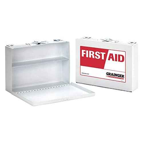 Metal,Empty First Aid Cabinet, 2 1/2 in Depth 10 1/2 in Width Wall Mount 7 1/2 in Height-2040021993