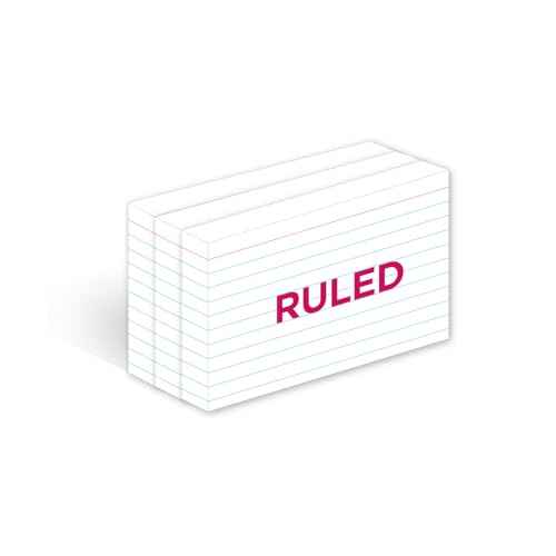 KAISA Lined Index Card 3"x5" Index Cards Flashcards, 2400 Count Ruled on Front, Blank on Back Index Cards, White 24 pack of 100 Shrink, Made in the USA